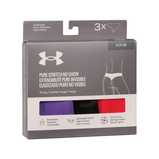 3PACK dámská tanga Under Armour vícebarevná (1383894 001)