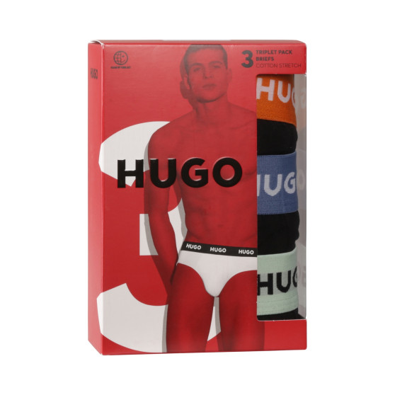 3PACK pánské slipy HUGO černé (50517879 961)