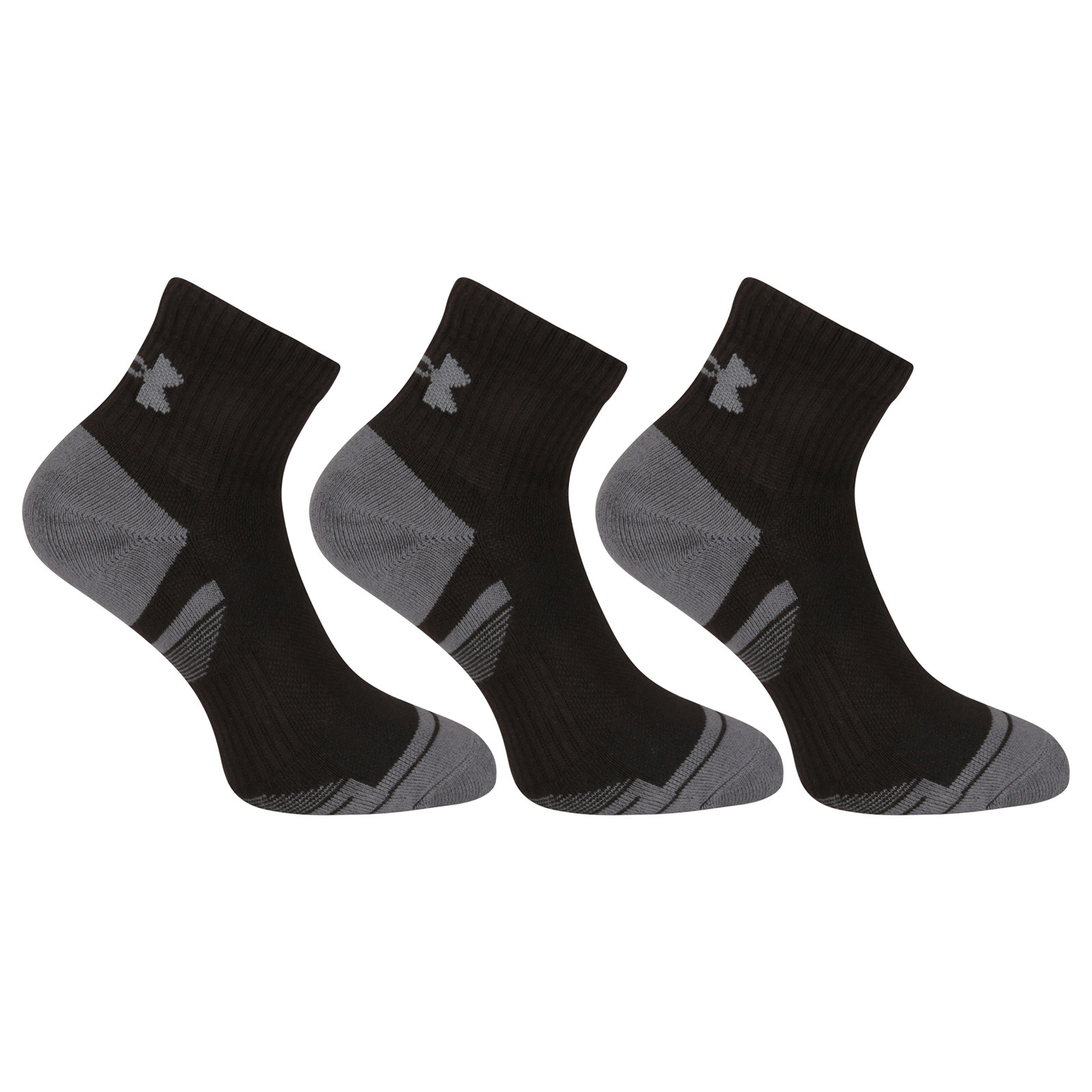 3PACK ponožky Under Armour černé  (1379528 001) L