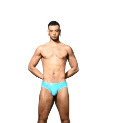 Pánské slipy Andrew Christian modré ALMOST NAKED (93325-AQUA)