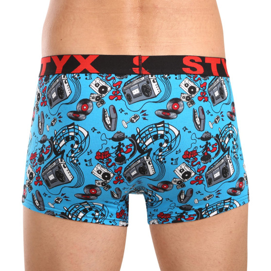 Pánské boxerky Styx art sportovní guma hudba (G1558)