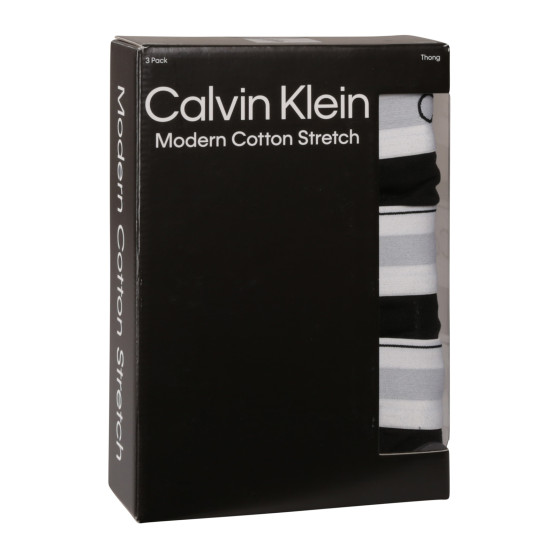 3PACK pánská tanga Calvin Klein černá (NB3226A-001)