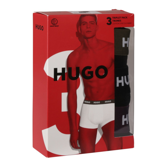 3PACK pánské boxerky HUGO černé (50517878 988)