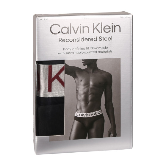 3PACK pánské slipy Calvin Klein černé (NB3073A-Q09)