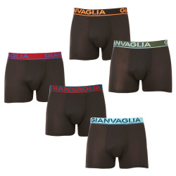 5PACK pánské boxerky Gianvaglia černé (GVG-5010)