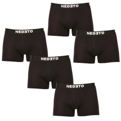 5PACK pánské boxerky Nedeto černé (5NB001b)